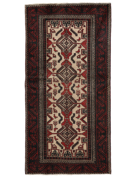  Persialainen Beluch Matot 98X195 Musta/Ruskea Carpetvista