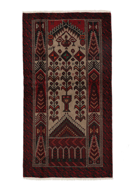  Persian Baluch Rug 102X191 Black/Brown (Wool, Persia/Iran)