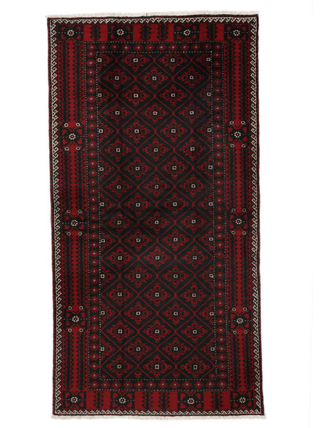  Persialainen Beluch Matot 118X226 Musta/Tummanpunainen Carpetvista