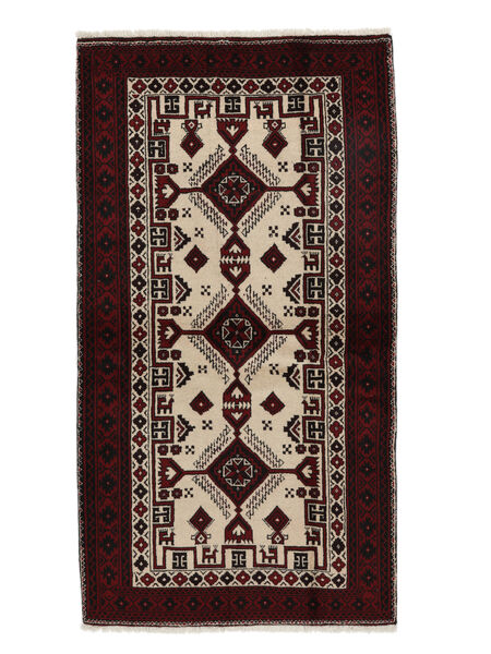  Persialainen Beluch Matot Matto 100X186 Musta/Ruskea (Villa, Persia/Iran)