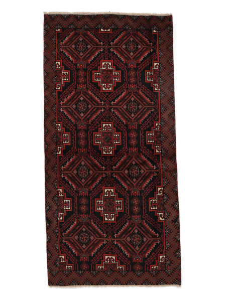  Persialainen Beluch Matot Matto 94X195 Käytävämatto Musta/Tummanpunainen (Villa, Persia/Iran)