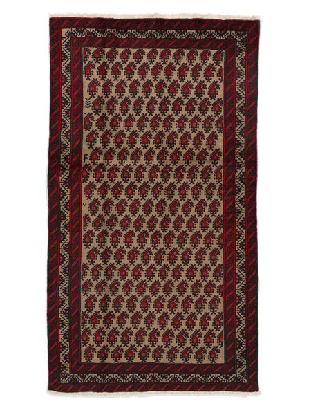  Orientalischer Belutsch Teppich 100X177 Schwarz/Braun Wolle, Persien/Iran Carpetvista