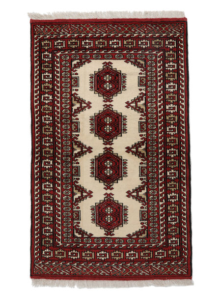  Perzisch Turkaman Vloerkleed 82X133 Zwart/Bruin (Wol, Perzië/Iran)