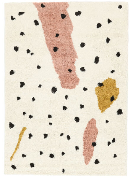  200X300 Dotted Kids Rug Shaggy Spotty - Off White