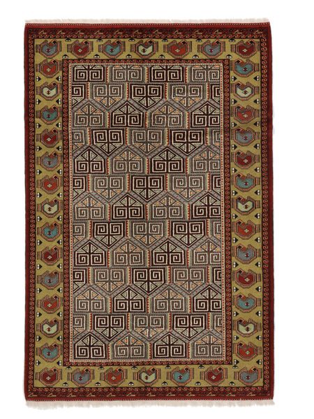  Orientalischer Turkaman Teppich 135X203 Braun/Schwarz Wolle, Persien/Iran Carpetvista