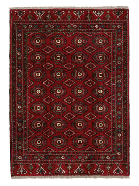  Orientalsk Turkaman Tæppe 208X284 Sort/Mørkerød Uld, Persien/Iran Carpetvista