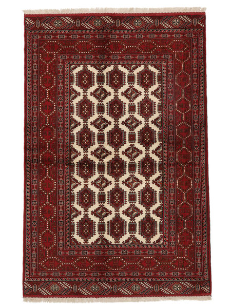 Koberec Orientální Turkaman 138X206 Černá/Tmavě Červená (Vlna, Persie/Írán)