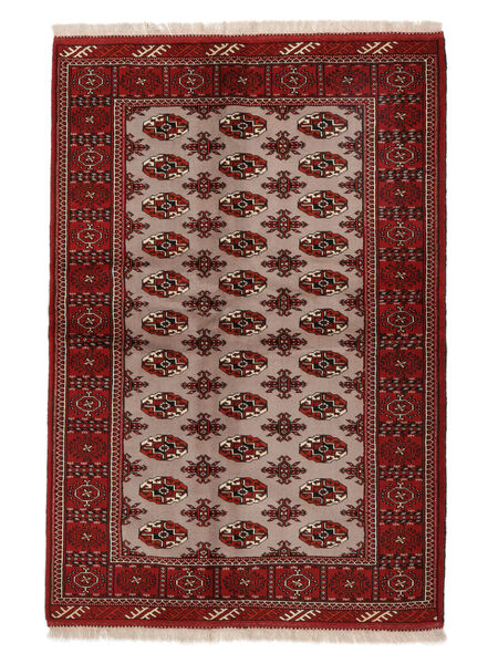 Turkaman Teppich 137X201 Schwarz/Dunkelrot Wolle, Persien/Iran Carpetvista