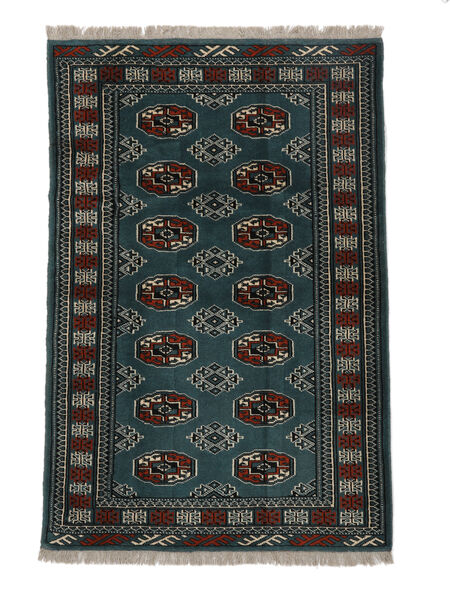  Perzisch Turkaman Vloerkleed 100X146 Zwart/Bruin (Wol, Perzië/Iran)