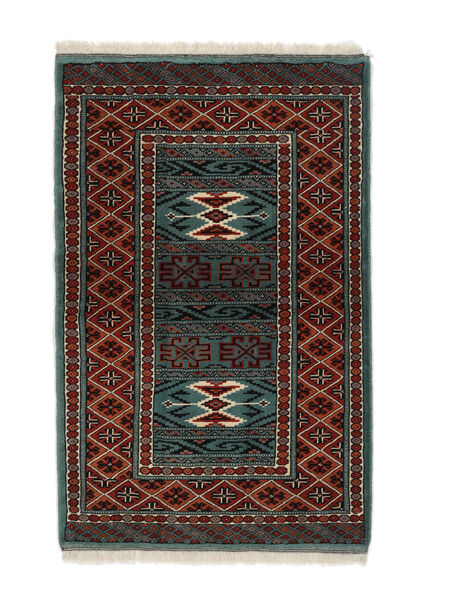 Tapis D'orient Turkaman 84X128 Noir/Rouge Foncé (Laine, Perse/Iran)