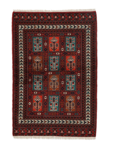  Persian Turkaman Rug 89X129 Black/Dark Red (Wool, Persia/Iran)