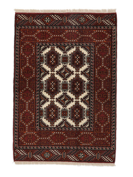  Persischer Turkaman Teppich 84X122 Schwarz/Braun (Wolle, Persien/Iran)