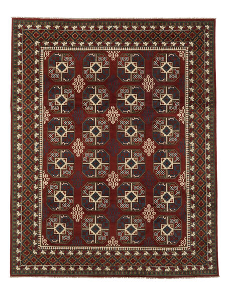  Afghan Fine Vloerkleed 241X301 Zwart/Bruin Carpetvista