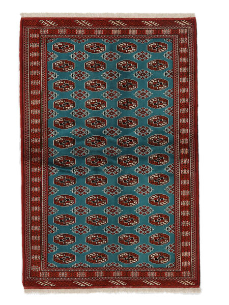  Orientalsk Turkaman Tæppe 130X195 Sort/Mørkerød Uld, Persien/Iran Carpetvista