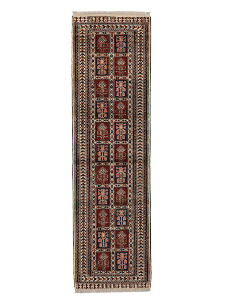 82X292 Tappeto Orientale Turkaman Passatoie Marrone/Nero (Lana, Persia/Iran) Carpetvista