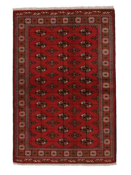 134X200 Alfombra Oriental Turkaman Rojo Oscuro/Negro (Lana, Persia/Irán) Carpetvista