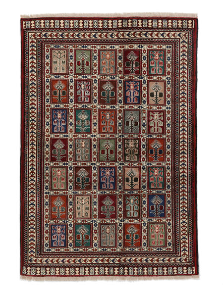 絨毯 オリエンタル トルクメン 134X195 ブラック/茶色 (ウール, ペルシャ/イラン)