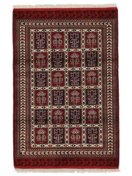 絨毯 オリエンタル トルクメン 105X154 ブラック/茶色 (ウール, ペルシャ/イラン)