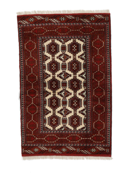  Persisk Turkaman Teppe 100X155 Svart/Mørk Rød (Ull, Persia/Iran