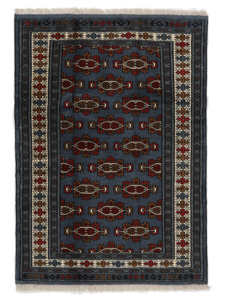  Oriental Turkaman Rug 99X135 Black/Brown Wool, Persia/Iran Carpetvista