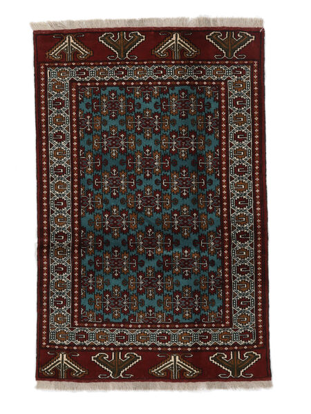  Turkmeński Dywan 98X149 Perski Wełniany Czarny Mały Carpetvista