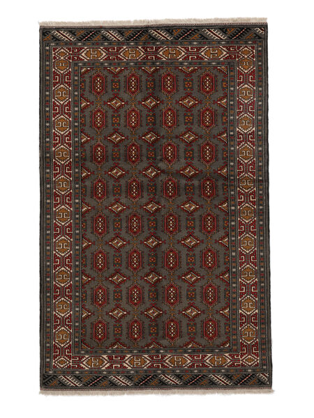  Turkaman Szőnyeg 154X241 Perzsa Gyapjúszőnyeg Fekete/Sötétpiros Kicsi Carpetvista