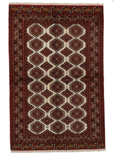  155X235 Turkaman Vloerkleed Zwart/Bruin Perzië/Iran Carpetvista