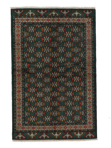  Turkaman Teppich 153X237 Persischer Wollteppich Schwarz/Dunkelrot Klein Carpetvista