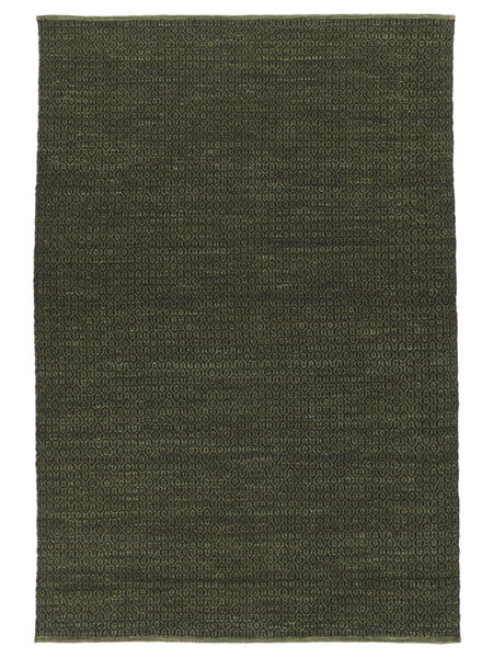  160X230 Alva Teppe - Mørk Grønn Ull