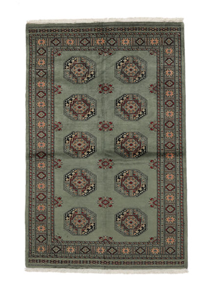 絨毯 パキスタン ブハラ 3Ply 138X212 ブラック/ダークグリーン (ウール, パキスタン)