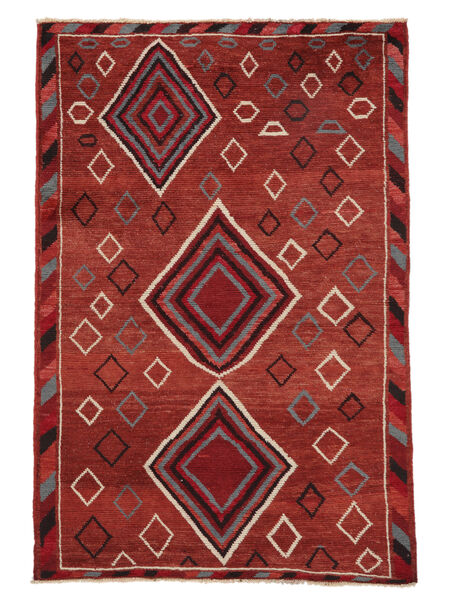 Χαλι Moroccan Berber - Afghanistan 125X192 Σκούρο Κόκκινο/Μαύρα (Μαλλί, Αφγανικά)