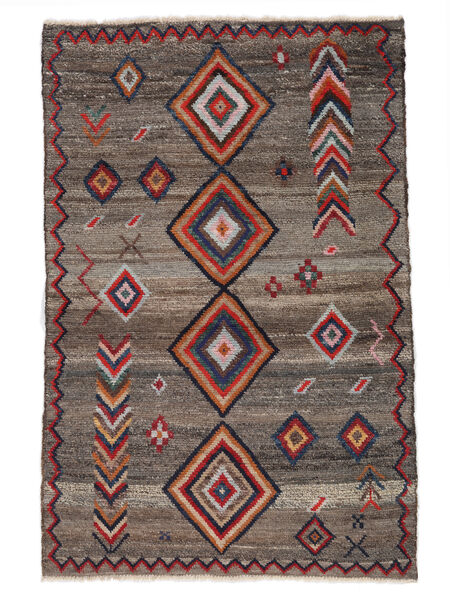 116X175 Moroccan Berber - Afghanistan Matto Moderni Ruskea/Musta (Villa, Afganistan) Carpetvista