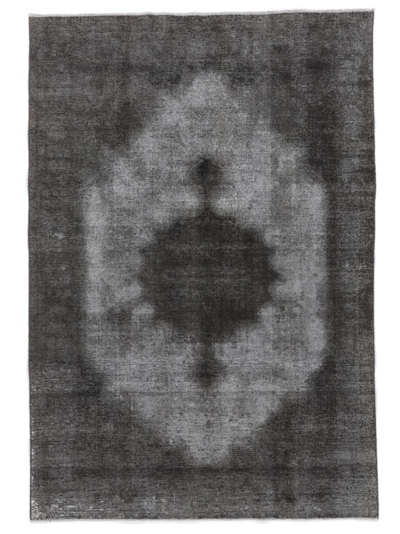 絨毯 カラード ヴィンテージ 197X284 ブラック/ダークグレー (ウール, ペルシャ/イラン)