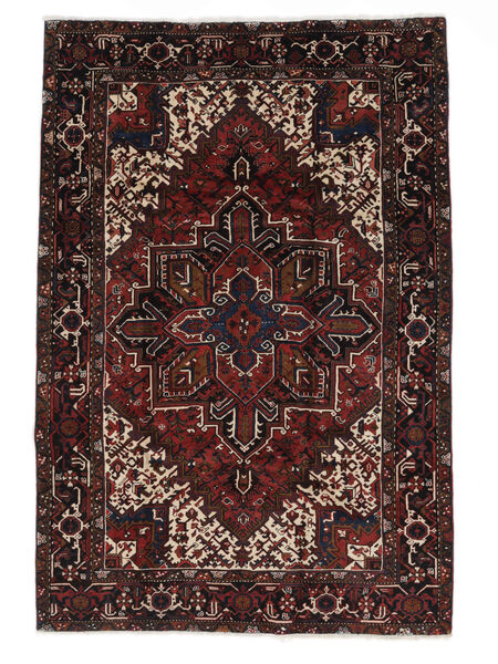  Heriz Rug 194X287 Persian Wool Black/Brown Carpetvista