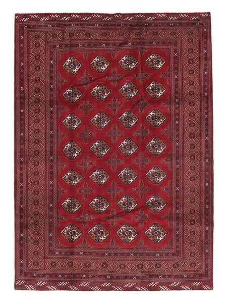  Persischer Turkaman Teppich 203X290 Dunkelrot/Schwarz (Wolle, Persien/Iran)