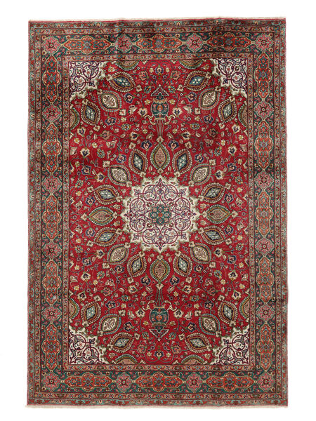  Orientalsk Tabriz Teppe 205X308 Mørk Rød/Svart Ull, Persia/Iran Carpetvista