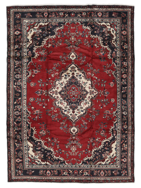 224X318 Alfombra Oriental Asadabad Negro/Rojo Oscuro (Lana, Persia/Irán) Carpetvista
