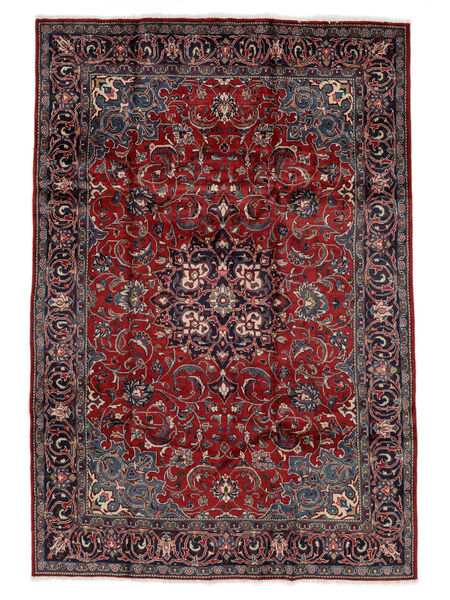 Tapete Persa Mahal 210X308 Preto/Vermelho Escuro (Lã, Pérsia/Irão)