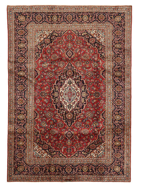 絨毯 オリエンタル カシャン 206X297 ダークレッド/ブラック (ウール, ペルシャ/イラン)