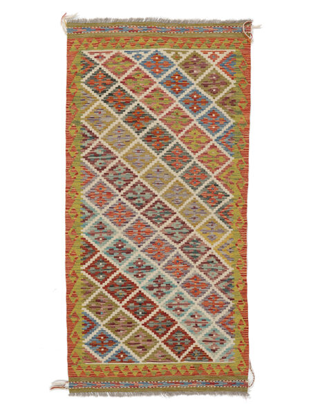 98X196 Dywan Kilim Afgan Old Style Orientalny Brunatny/Ciemnoczerwony (Wełna, Afganistan) Carpetvista