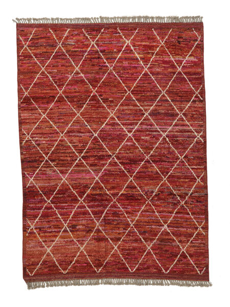 223X306 Moroccan Berber - Afghanistan Teppe Moderne Mørk Rød (Ull, Afghanistan) Carpetvista