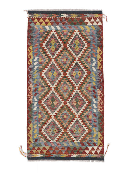 103X201 絨毯 キリム アフガン オールド スタイル オリエンタル ダークレッド/ダークグレー (ウール, アフガニスタン) Carpetvista