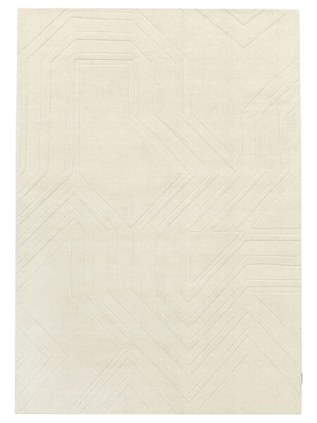  250X350 大 Labyrinth 絨毯 - オフホワイト ウール