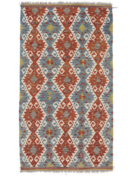 絨毯 オリエンタル キリム アフガン オールド スタイル 105X187 ダークレッド/ダークグレー (ウール, アフガニスタン)