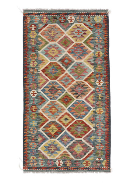 105X198 絨毯 キリム アフガン オールド スタイル オリエンタル ダークレッド/ブラック (ウール, アフガニスタン) Carpetvista
