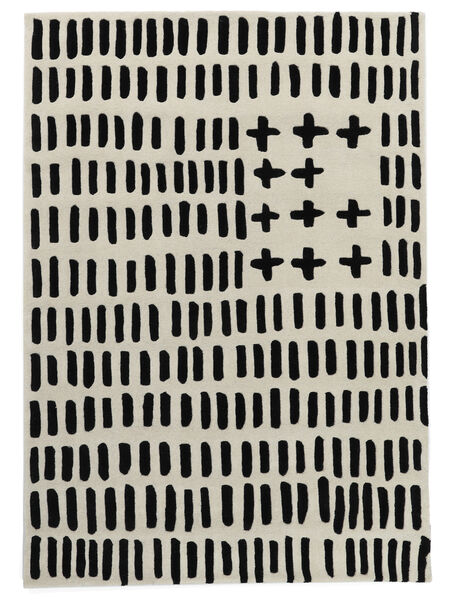 Count Down 160X230 Off White/Black Wool Rug