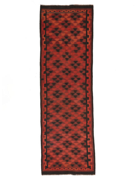 Tappeto Afghan Vintage Kilim 134X440 Passatoie Rosso Scuro/Nero (Lana, Afghanistan)