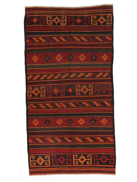 170X328 Dywan Afgan Vintage Kilim Orientalny Chodnikowy Czarny/Ciemnoczerwony (Wełna, Afganistan) Carpetvista