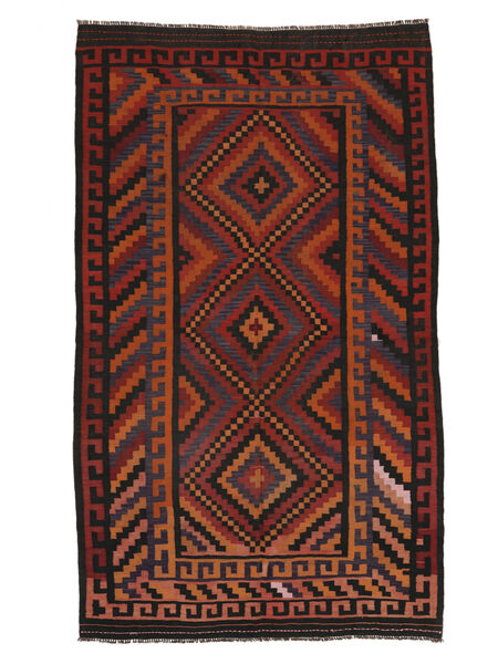 164X284 Afghan Vintage Kelim Matot Matto Itämainen Musta/Tummanpunainen (Villa, Afganistan) Carpetvista