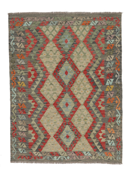 154X200 絨毯 キリム アフガン オールド スタイル オリエンタル ダークイエロー/ダークレッド (ウール, アフガニスタン) Carpetvista